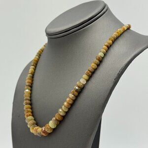 Jay King Sterling Silver Yellow Sapphire Bead Necklace 18"